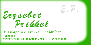 erzsebet prikkel business card